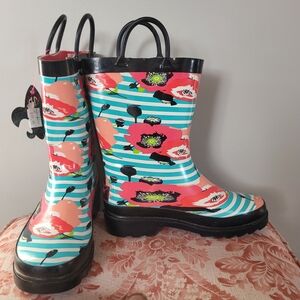 Blazin Roxx Rubber Boots ~ Girls Med 1/2